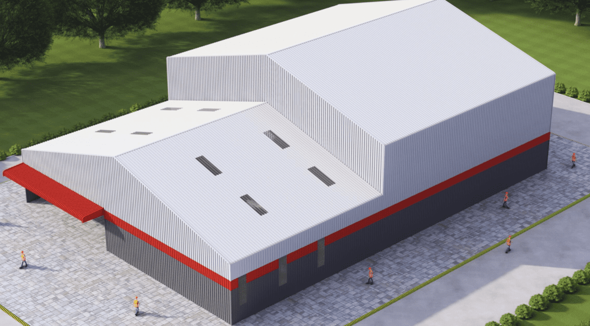 Render Image of PEB Building